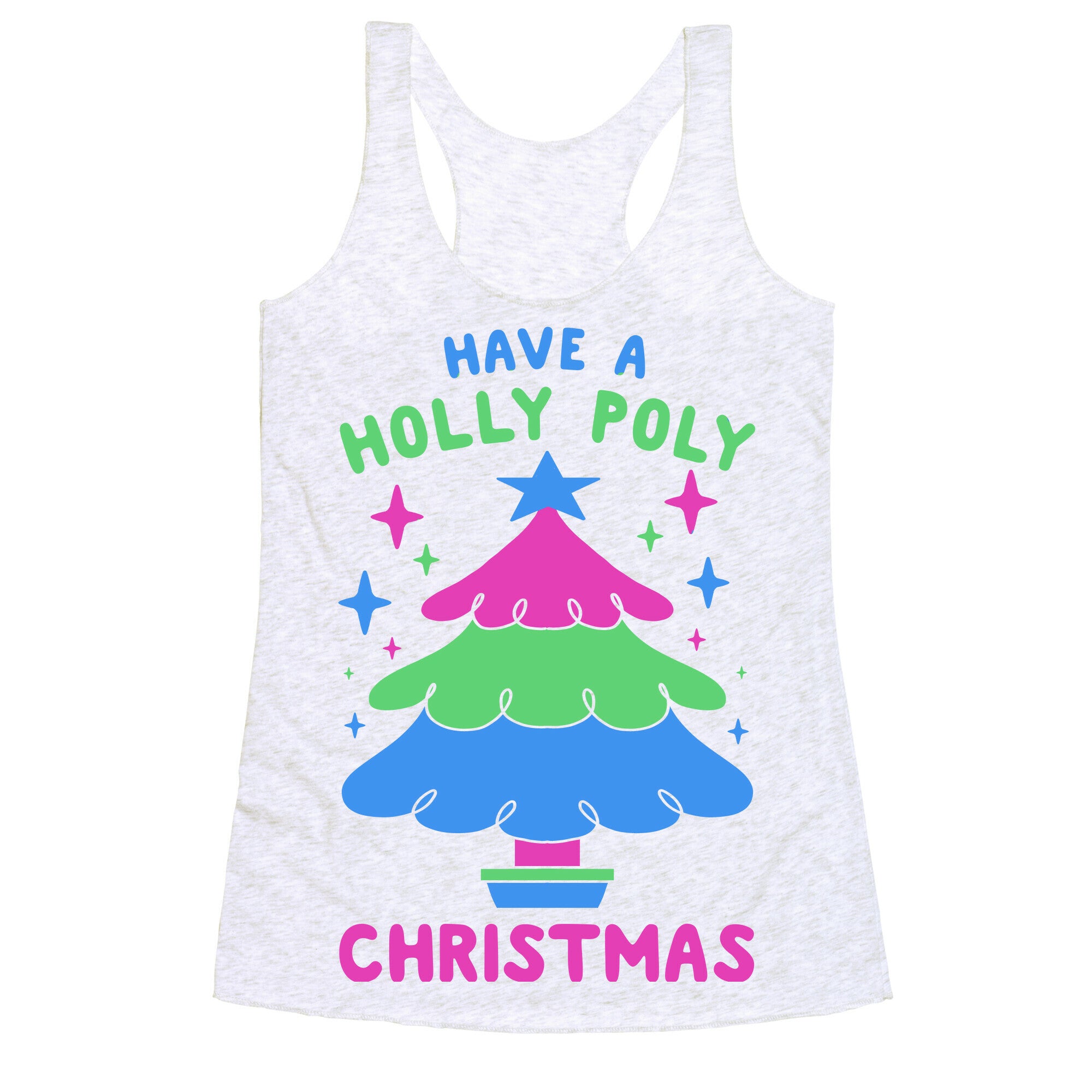 Have a Holly Poly Christmas Racerback Tank